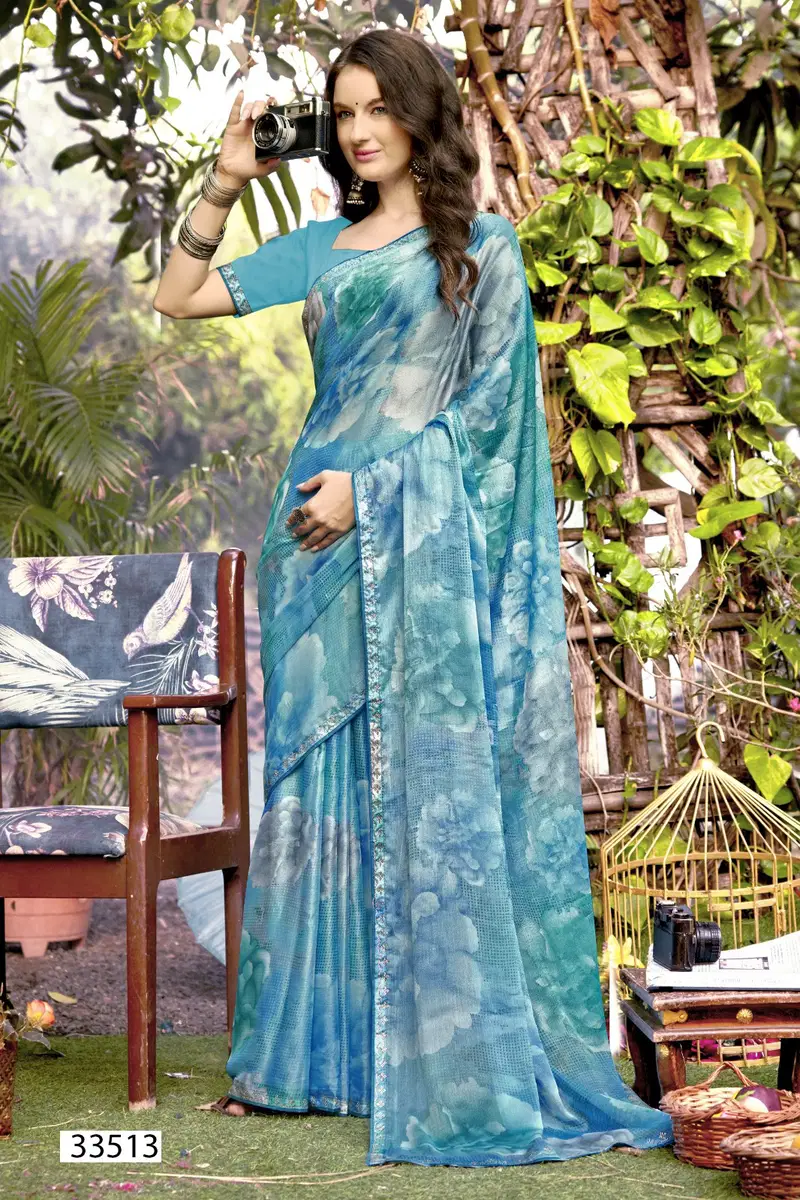 Dhanishtha By Vallabhi Brasso Printed Daily Wear Saree Orders In India